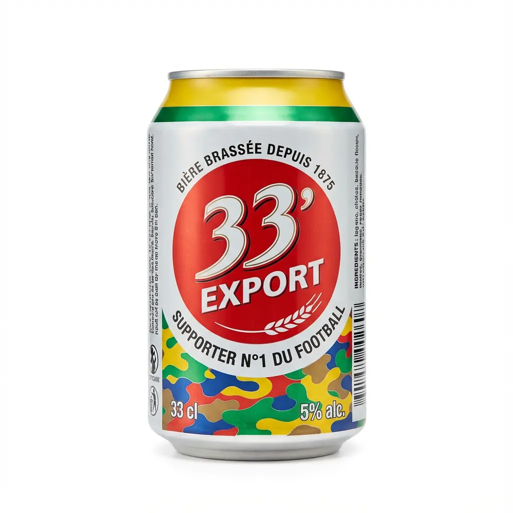 profil canette bière 33 Export blonde camerounaise